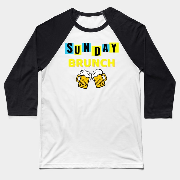 Sunday Brunch Drinking / Sunday Brunch Drinking Funny Baseball T-Shirt by Famgift